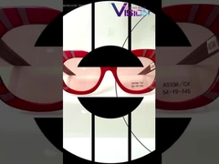 AS104 Occhiali da sole a montatura in acetato a forma quadrata per donna 100% protezione UV