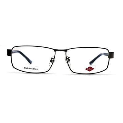 Buon prezzo FM7100 In acciaio inossidabile Cornice ottica rettangolare in metallo Unisex con larghezza dell'obiettivo di 60 mm in linea