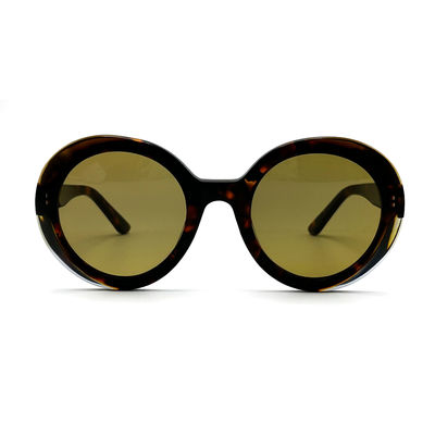 Buon prezzo AS101 Occhiali da sole rotondi da donna a protezione UV in acetato con lenti CR 39 online