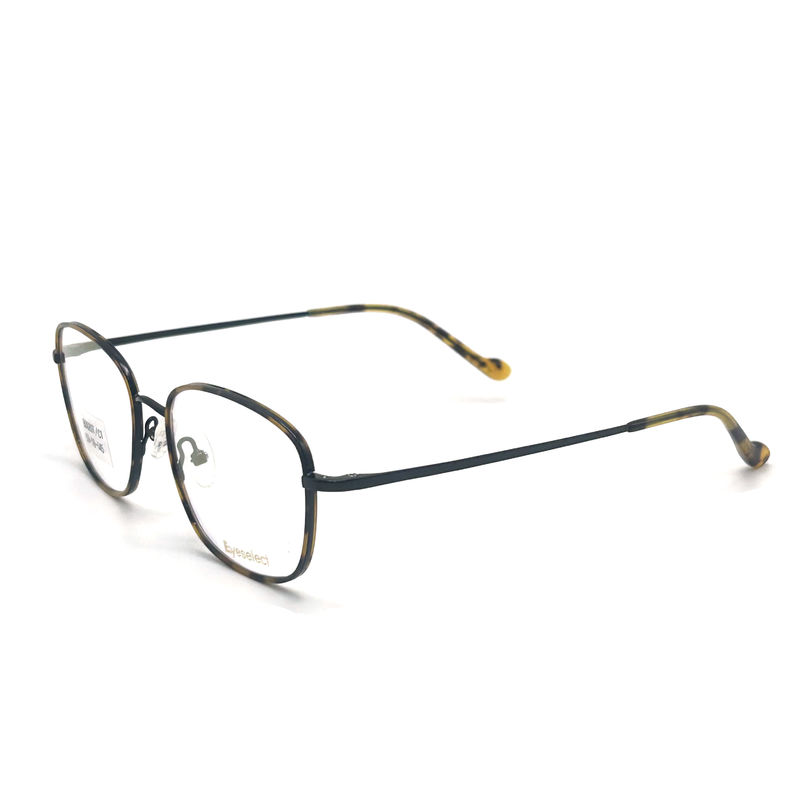 BD020T Vintage stile quadrato Acetato cornici metalliche per un aspetto sofisticato