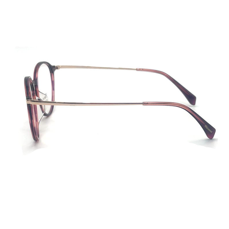 OPT SUN001 Cornice ottica in acetato con tempie ad alta elasticità stile rotondo alla moda aspetto alla moda