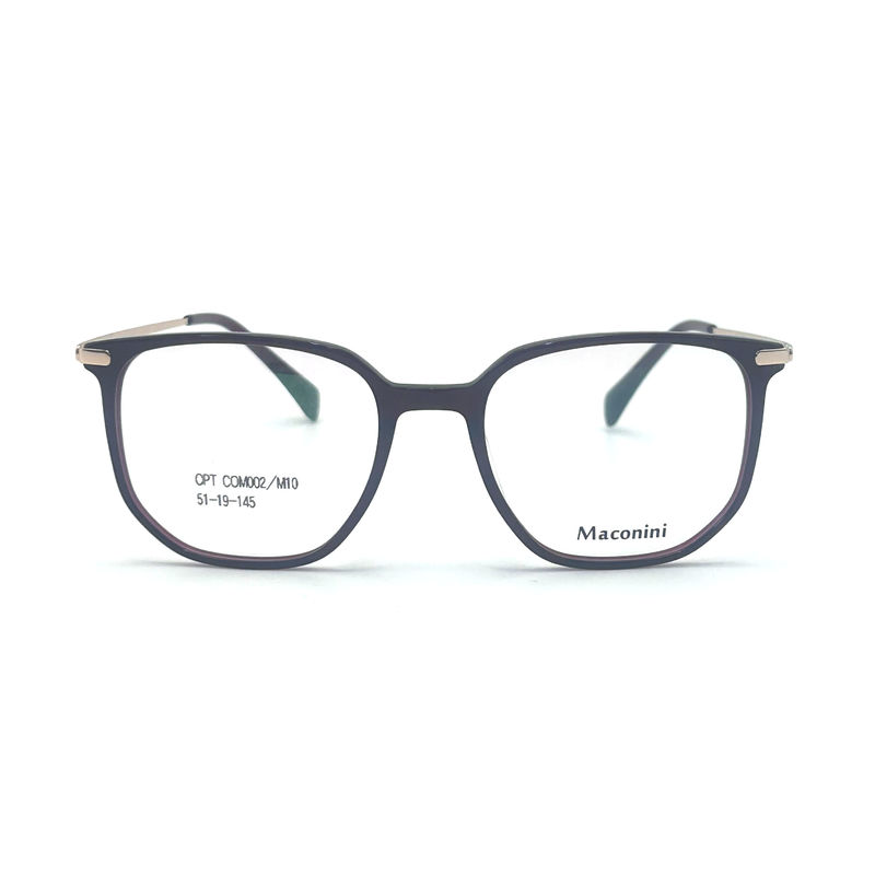 OPT COM002 Heng Yang Optical presenta un telaio ottico in acetato progettato per l'uso su prescrizione medica