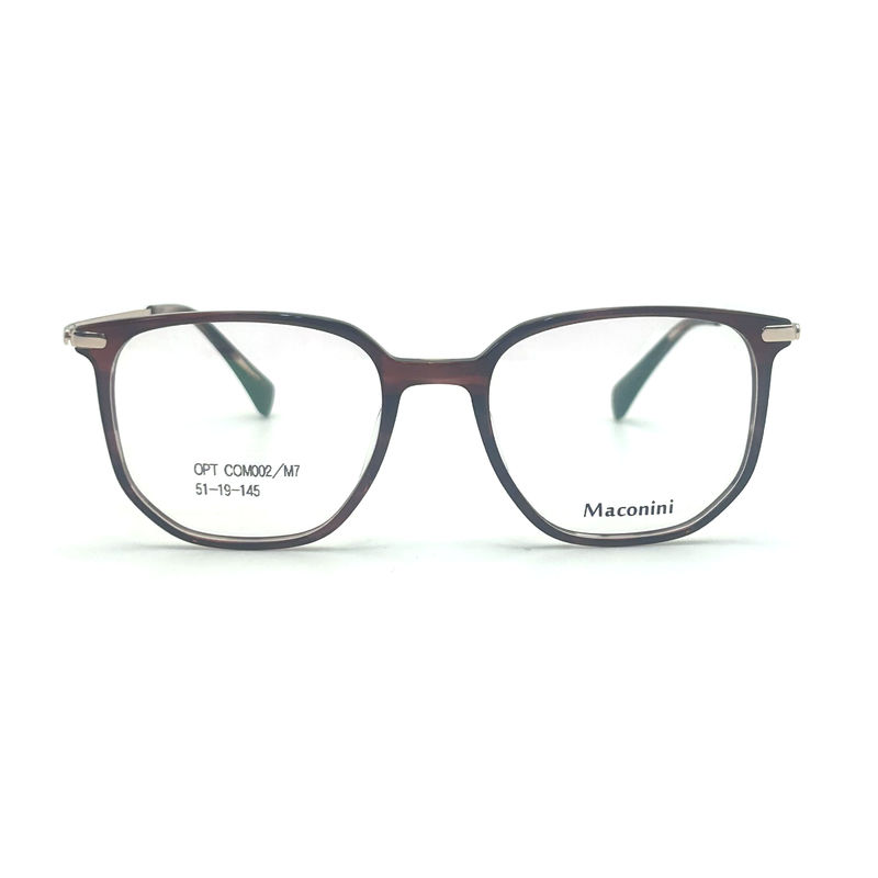 OPT COM002 Heng Yang Optical presenta un telaio ottico in acetato progettato per l'uso su prescrizione medica