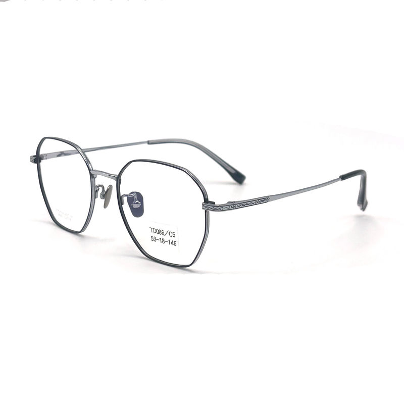 TD086 Cornici ottiche in titanio con rivestimento antiriflesso e cerniere flessibili - perfette per l'uso quotidiano