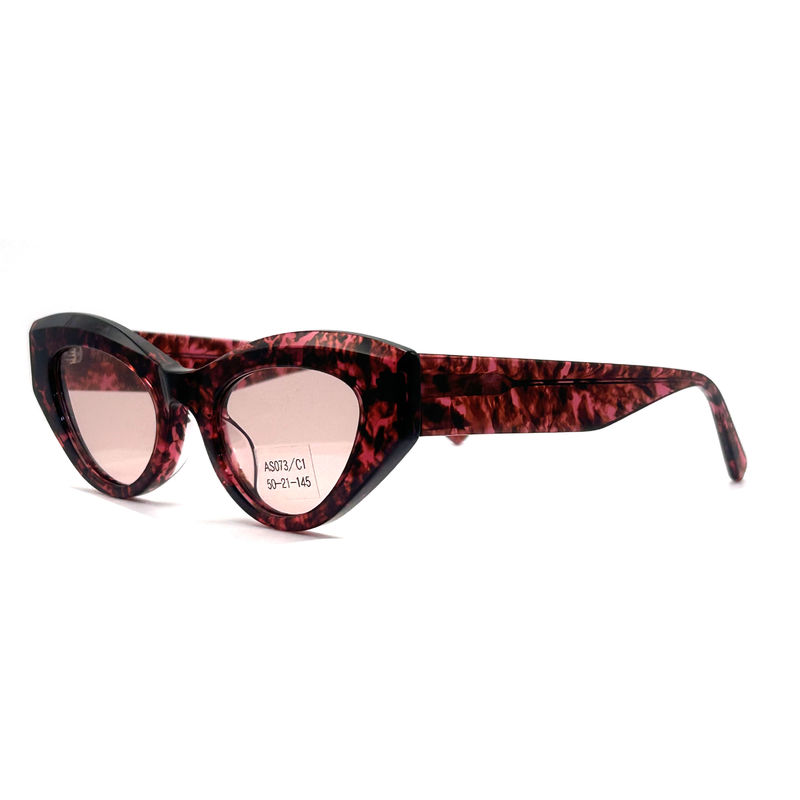 AS073 Occhiali da sole con montatura in acetato per donne con materiale di lente CR 39 e stile elegante