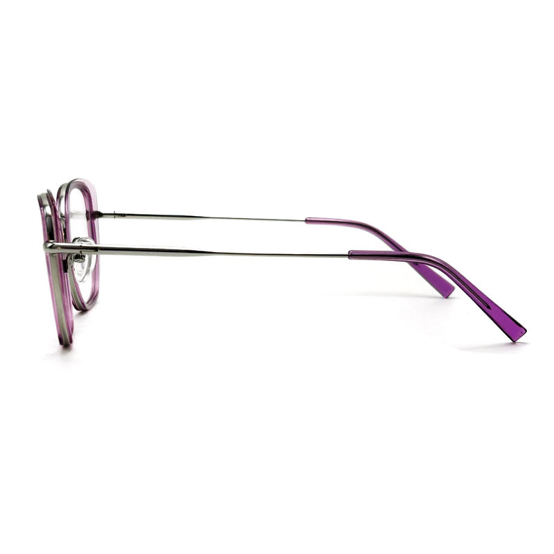 BD138M Occhiali in acetato di metallo in stile vintage quadrato personalizzato per donne