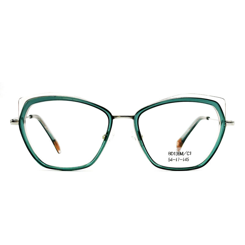 BD136M Occhiali Vintage Quadrati Personalizzati Cornici Metalliche Acetato Per Donne