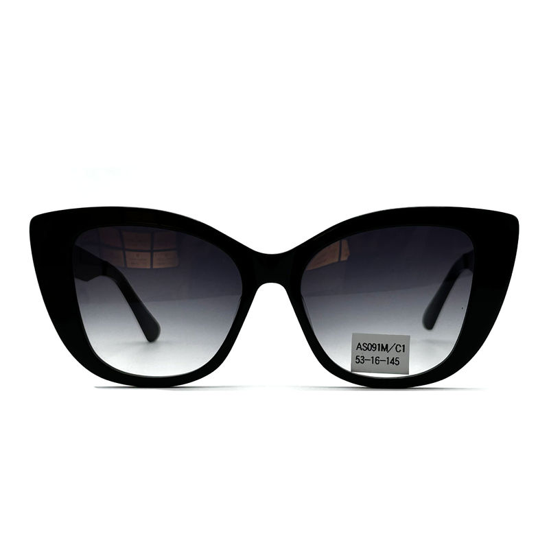 AS091M Occhiali da sole con montatura in acetato per donna classico con cristallina CR 39 100% protezione UV 145mm lunghezza della tempia