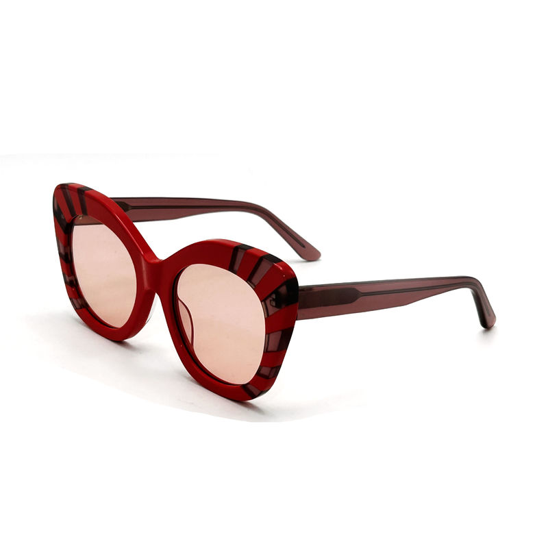 Occhiali da sole da donna a forma quadrata in acetato 100% protezione UV-modello AS104,Fabbrica di occhiali da sole OEM