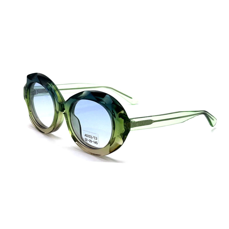 Occhiali da sole a montatura in acetato con protezione UV al 100%-AS123, ODM/OEM Customzied Eyeglasses Factory