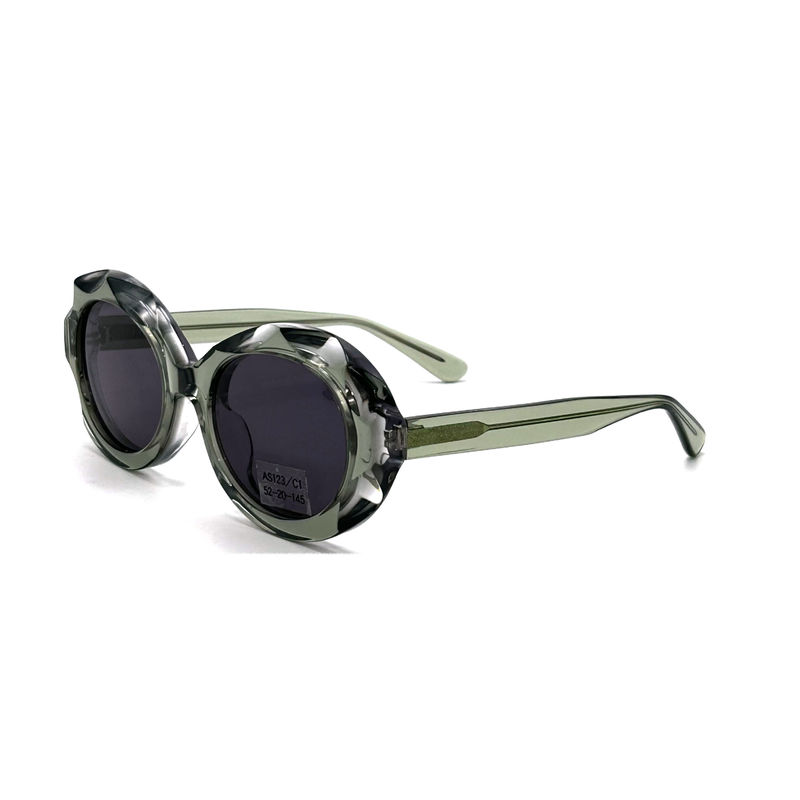 Occhiali da sole a montatura in acetato con protezione UV al 100%-AS123, ODM/OEM Customzied Eyeglasses Factory