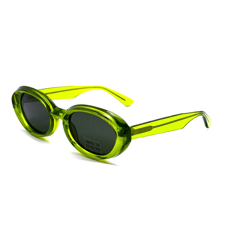 Occhiali da sole con telaio in acetato Moda forma ovale degli occhi e telaio classico stile-modello AS075,OEM/ODM