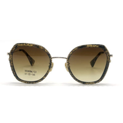 Buon prezzo BS002M Occhiali in aceto metallico a forma di occhio poligonale in linea